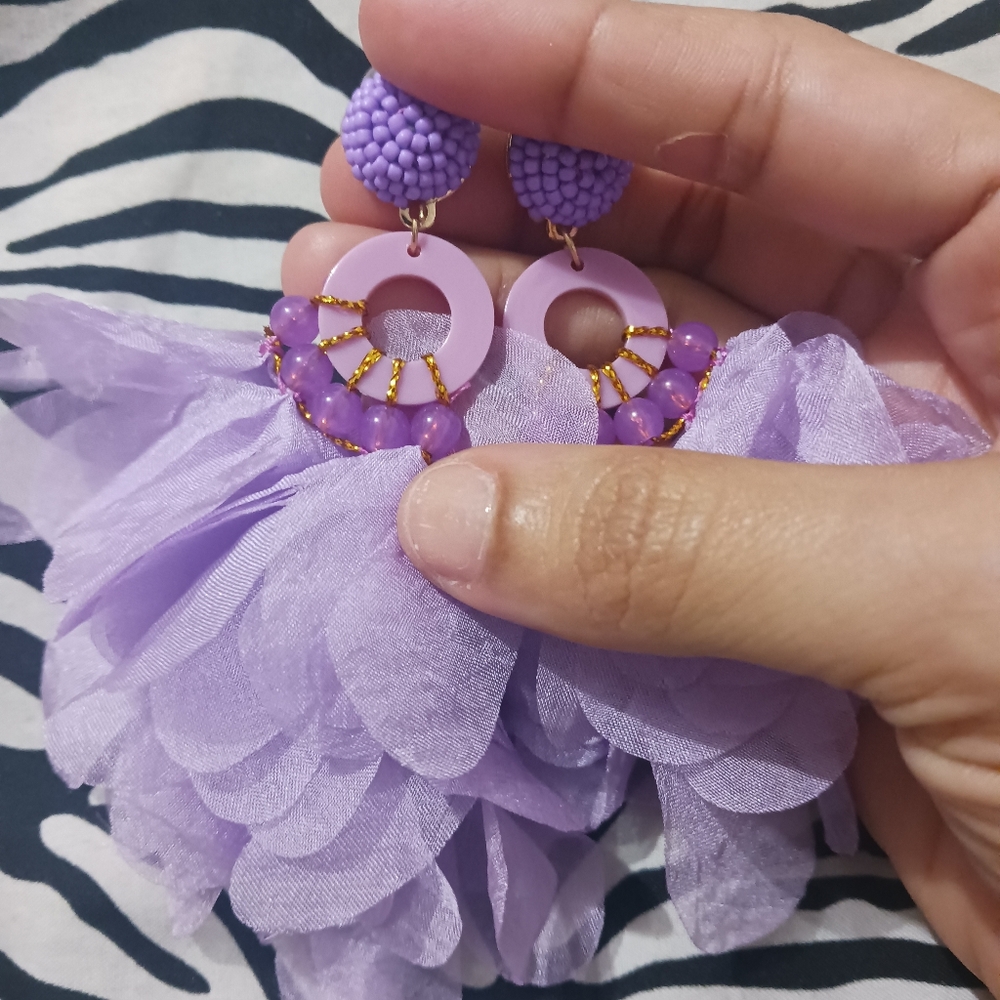 Women Lila purple Fashion earrings - Picture 2 of 6